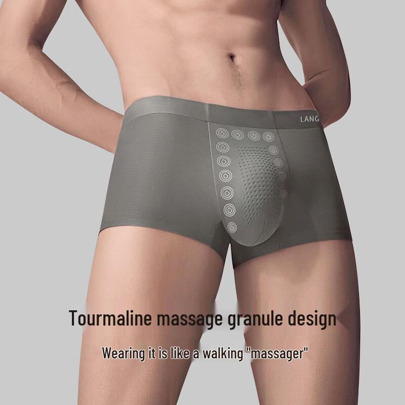 Lonsa Men's 120-Count Modal Seamless Boxer Briefs with Antibacterial Crotch