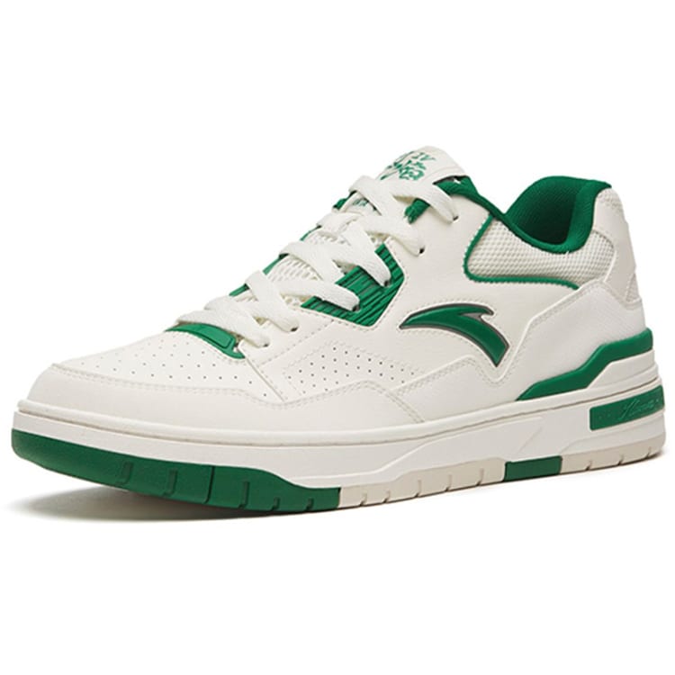 Anta Flame 4.0 Antidérapantes Résistantes à l'abrasion Basses Chaussures de Skateboard Homme Blanc Vert 112328081-5