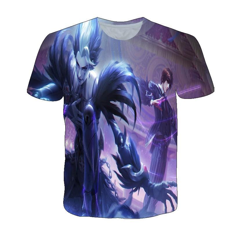 Men Women Gaming T-Shirt With 3D Digital Print Character Design Casual Short Sleeve Tee