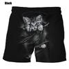 Fashion Cute Cat Graphic Board Shorts For 3D Printed New Casual Unisex Funny Animal Beach Swimming Shorts Trunks