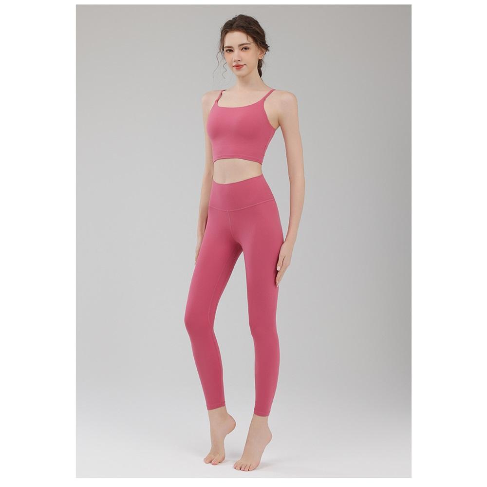 Naked Sports U-shaped Vest With Thin Shoulder Straps, Beautiful Back, Easy To Wear, Quick Drying, Breathable Fitness Camisole, Yoga Suit, Bra Set