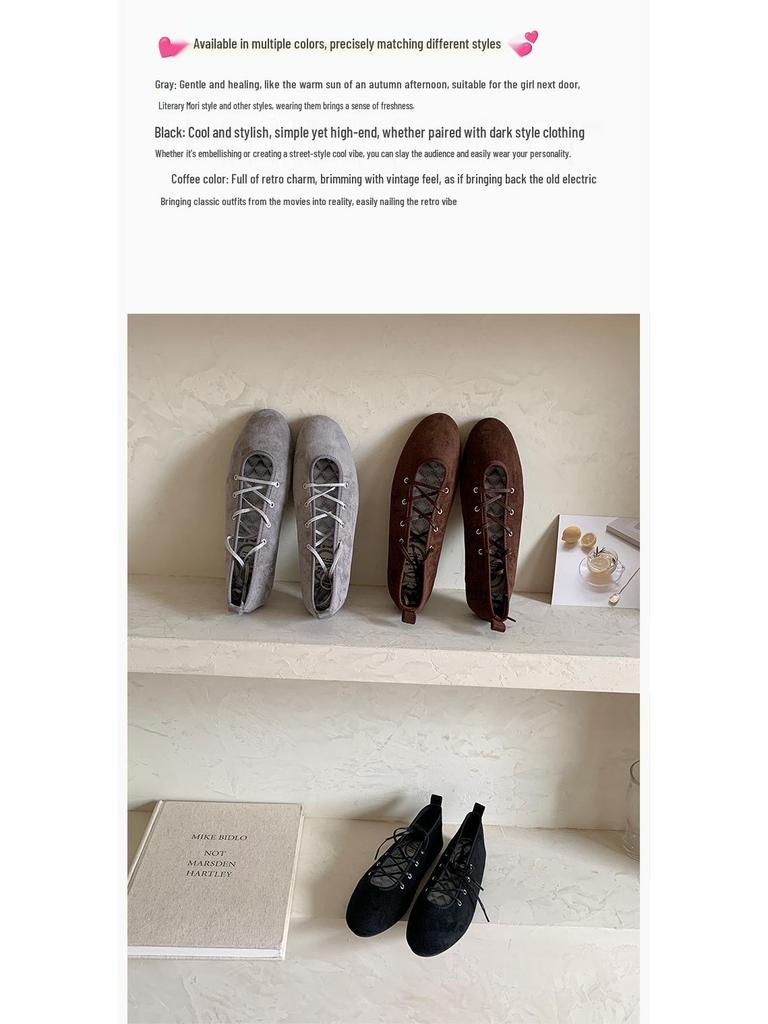 Spot 2025 Damen Schnür-Ballerinas - Vielseitige Schuhe aus weichem Leder