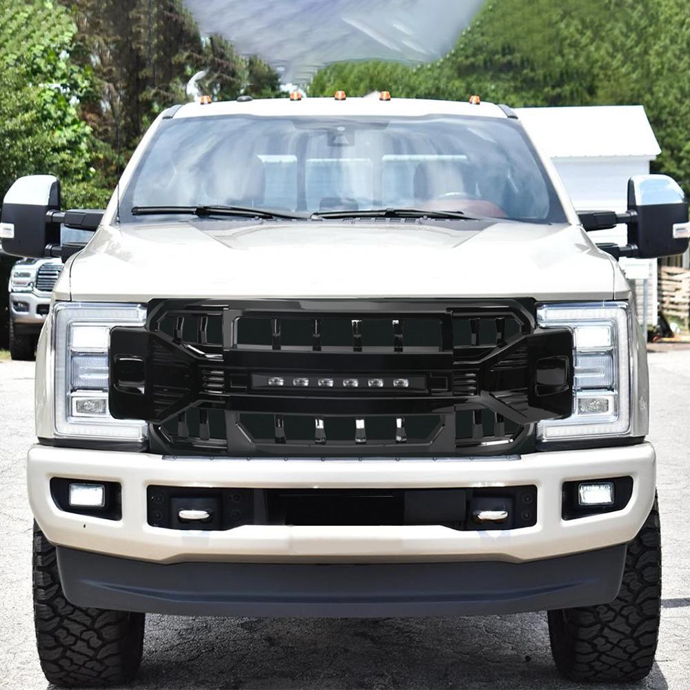 Fits 17-19 Ford F250/F350/F450: War Axe Spotlight Style Grille for Modified Pickup Trucks.