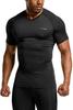 Tesla Compression Short Sleeve Sports UV Compression Base Compression JPB Men's Wear, Undershirt, V-Neck, Protection, Sweat-Wicking, Quick-Drying,