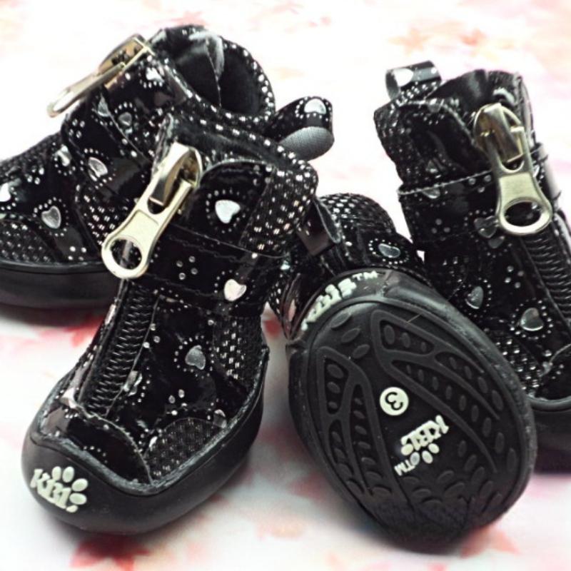 Pantofi respirabili din plasă aurie pentru animale de companie Pantofi pentru câini ursuleț de pluș pantofi pentru câini cu fund anti-alunecare pantofi pentru câini pentru câini de talie mică.