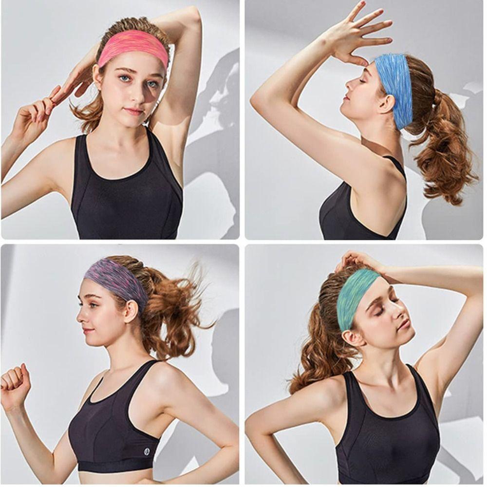 Men Women Elastic Hair Bandage Color Yoga Gym Head Band New Sports Headband