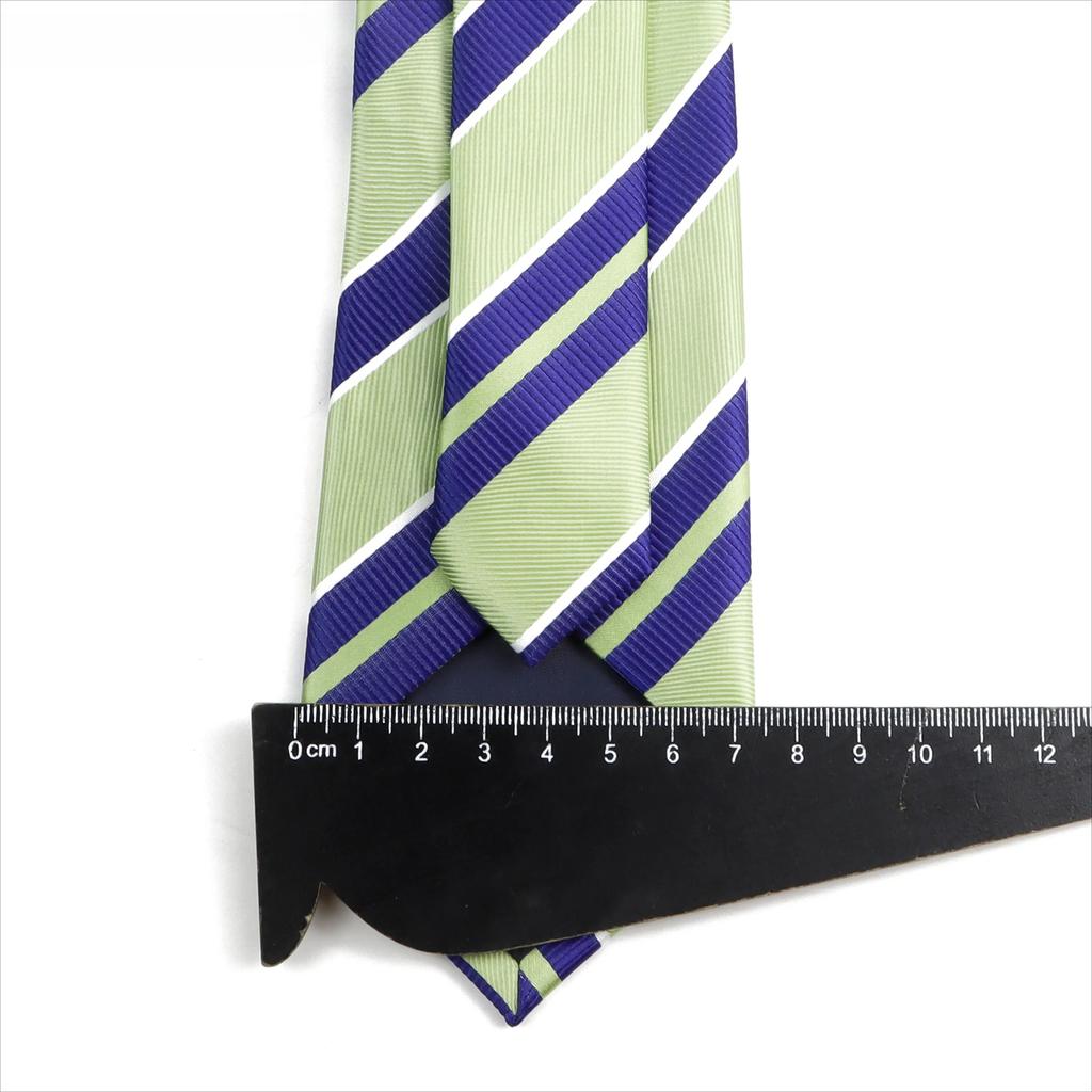 Men's Fashion Tie 7.5cm Tie Sage Green Orange Stripes Ties Business Meeting Suit Wedding Party Office Tie Men's Gift  Accessorie