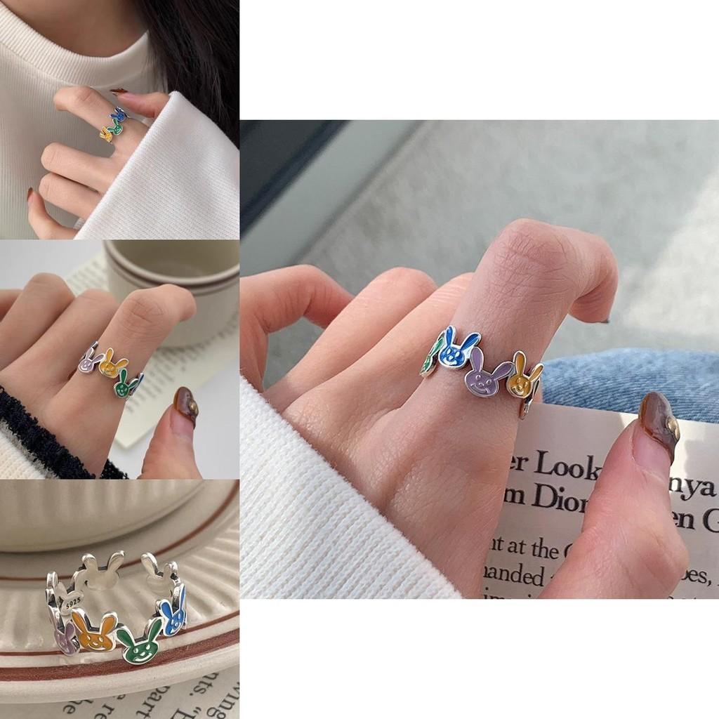 Trendy Colorful Rabbit Inspired Ring For Women Adjustable Design Perfect For 2023