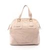 Used Logo Boston Bag Leather Beige Used Women