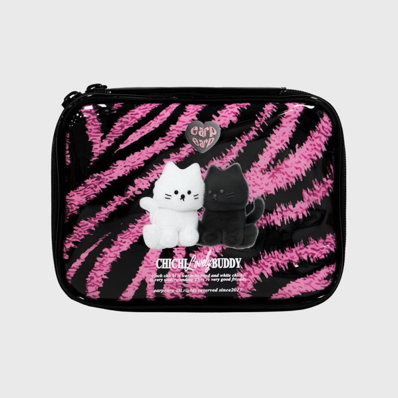 

УЗОР ЗЕБРЫ ЧИЧИ-РОЗОВЫЙ (Сумка для путешествий) Travel pouch