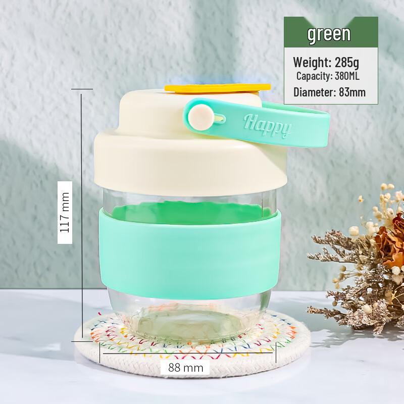 OLOEY Portable Glass Water Bottle