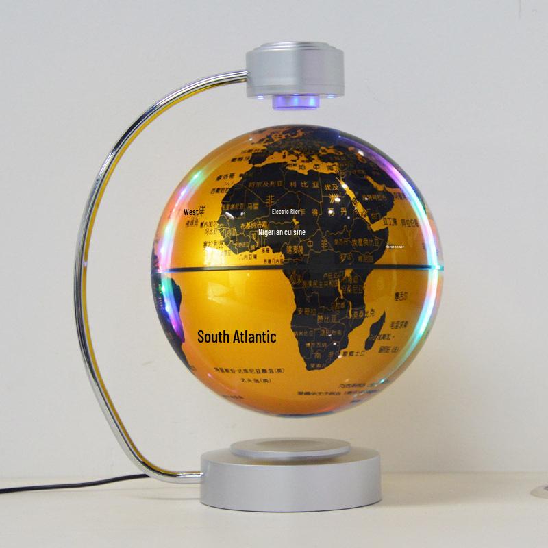 8-Inch Self-Rotating Magnetic Levitation Globe - New Model for Study, Office, or Home Decor