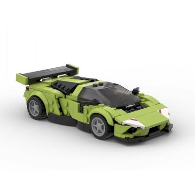 Toy Building Block Car MOC Huracan GT3 Assembled Speed8 Grid Car Model