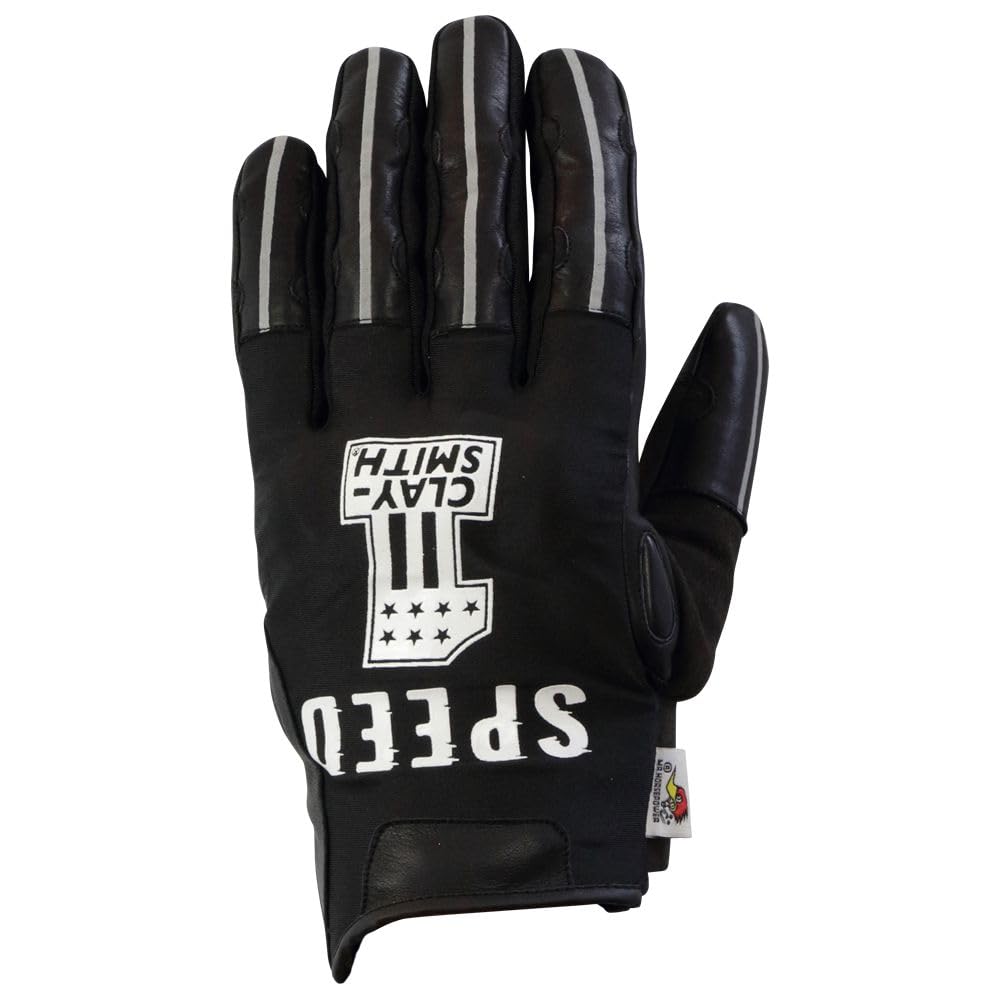 

CLAY SMITH NUMBER Winter Gloves for Cold Motorcycles, Weather, Black-Ivory, Large, CSY-4021