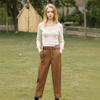 Wei Mei Brand Slim-Fit Irregular Slit Casual Pants for Autumn