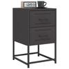 VidaXL Bedside Tables 2 Pcs Black 36x39x60.5 Cm Steel, Cabinet, Side Cabinet, Phone Stand, Bedside Table 846459