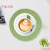 2 Pcs Anti-Slip Round Table Mat Set Woven Placemats Dining Table Non-Slip Coasters for Kitchen Heat Resistant Bowl Pads Drink Mats