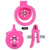 FRRK New Arrive Negative Cages Plastic Male Chastity Cages Locked Pink Chastity Device Sissy Cage With 4 Base Ring