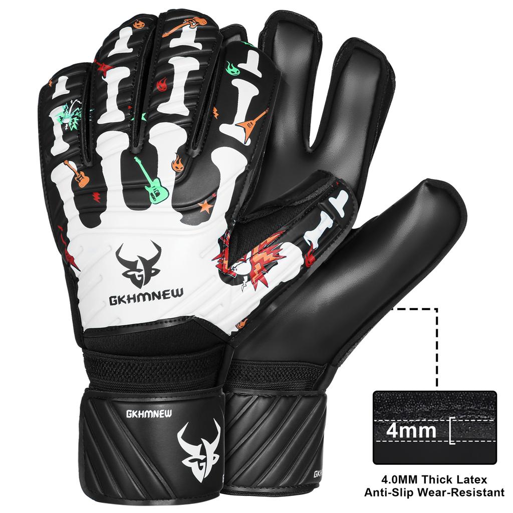 Soccer Goalkeeper Gloves for Youth Adults Kids Football Gloves Providing Super Strong Grips and Finger Protection Size 6-10