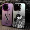 Anime Berserk Phone Case For IPhone 16 15 14 13 12 17 Pro Max Special Metal Silver Button Electroplated Mobile Device