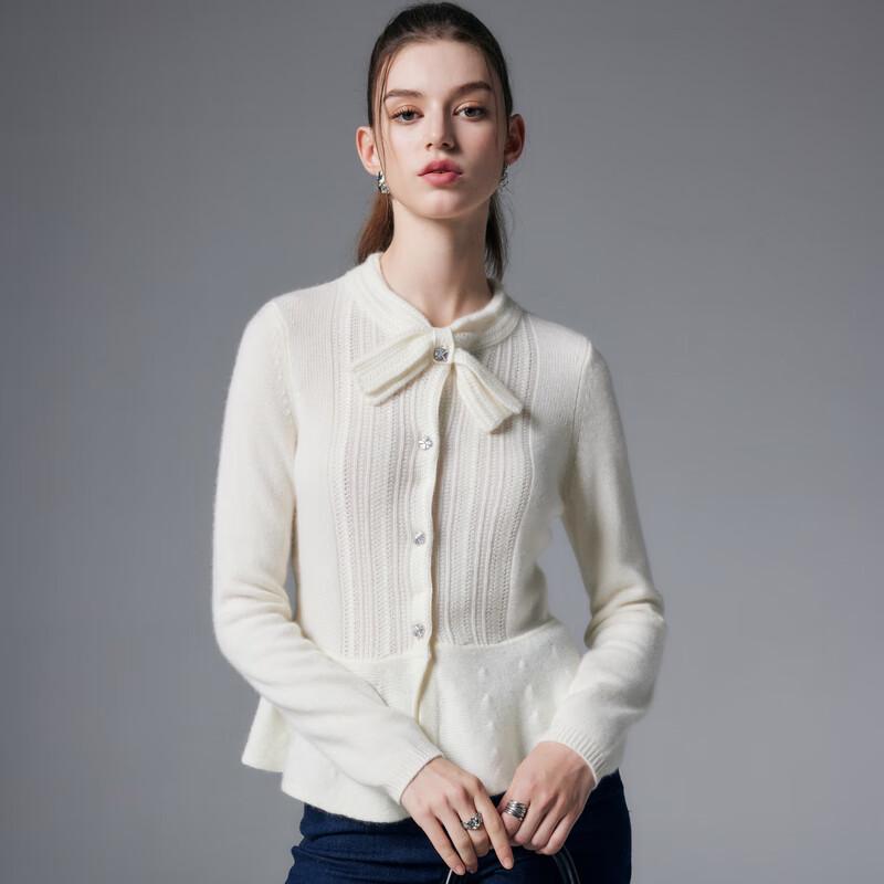 PALUOPO Women's 100% Cashmere Tie-Waist Sweater