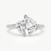 925 Sterling Silver Sparkling Water Drop Interweaving Dazzling Clear Pear CZ Finger Rings For Women Gift Wedding  Fine Jewelry