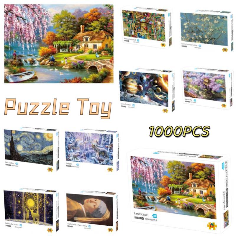 Village 1000 Pieces Jigsaw Puzzles Educational Puzzle Toy For Adults Kids Gifts
