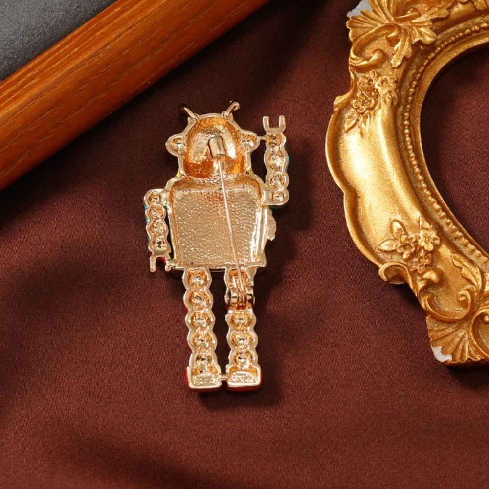 

Робот Форма Винтажные значки на лацкане Цинк сплав цинка значки Модные роботы Броши Украшение для пиджака