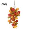 Thanksgiving Party Supplies Artificial Maple Leaf Vines Realistic Flexible Autumn Garland Fall Rustic Home Accents Decoration Seasonal Rattan