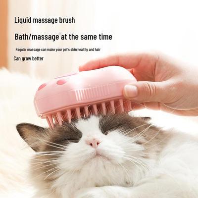New Electric Cat Claw Pet Spray Massage Brush for Bath with Hair Removal Comb Spot.