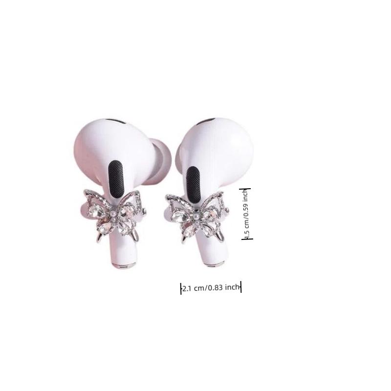 1 Pairs   Ear Clips For Earphone Star Butterfly Shape Decorative Headphone Clip For Wireless Headphones