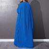 Women's Fashion Spring Fall Solid Color Print Long Sleeve V-Neck Loose Waistline Casual Dresses