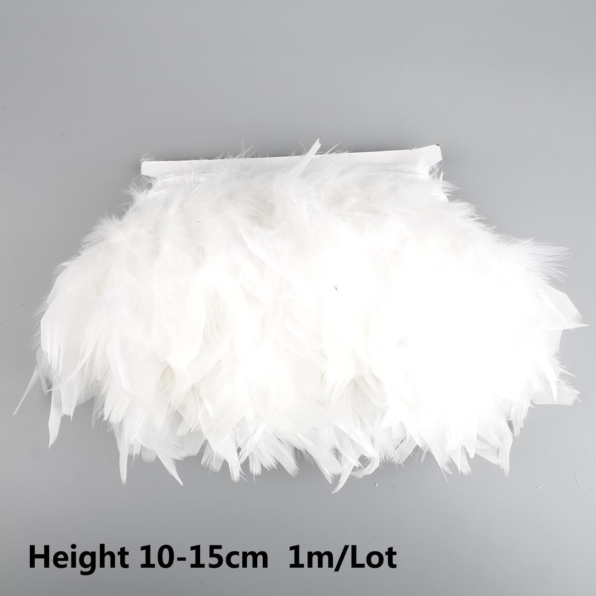 

Розничная продажа высококачественных натуральных перьев индейки 10-15 см, различные декоративные перья для сбора 1meter белый