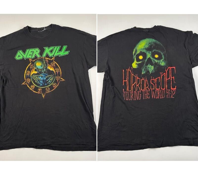 1991 Overkill Shirt Large Horror Scope 2 side short sleeve T shirt vtg Unisex T-Shirt XXXXL