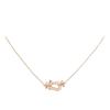 V Gold Rose Gold Full Diamond Horseshoe Bracelet and 8-Shaped Necklace Set