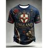 2026 Edition England Fans Football Training T-Shirt - 3D Digital Printing - Comfortable and Breathable - Family Clothing