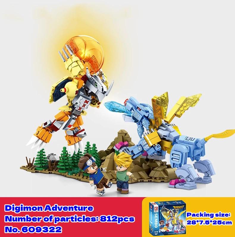 Digimon Building Blocks Kawaii Yagami Taichi Agumon Model Educational Assembly Childrens Toys Birthday Gift Gabumon Figure