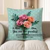 Home Decor Floral Mom, You'Re The Greatest Cushion Pattern Cushion Cover Suitable For Sofa Bedroom Car Pillow Cover