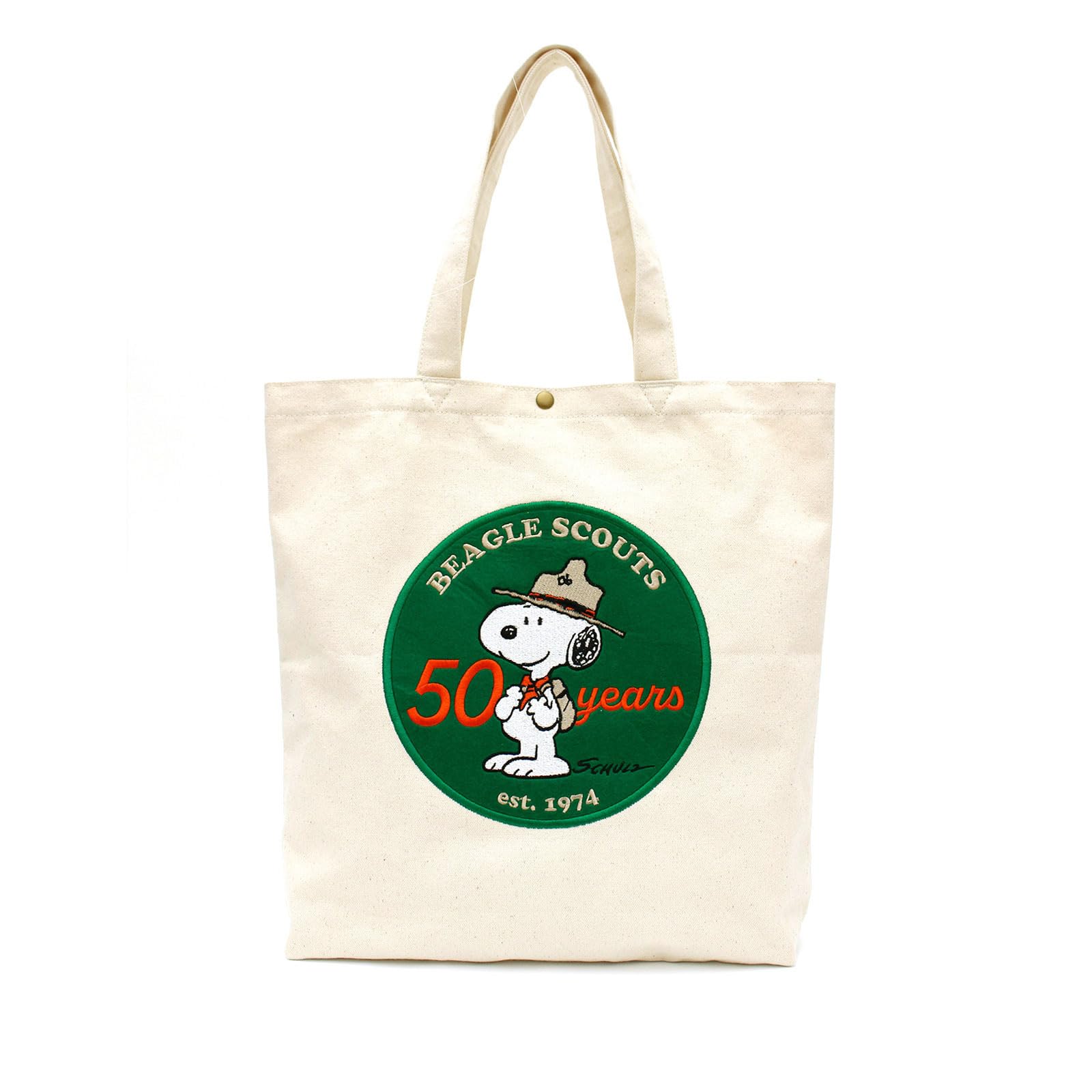 

Canvas Tote Bag Canvas Bag Compatible with A4 Size Snoopy PEANUTS PN132 Beagle Scout 50th Natural [Siffle] Women s