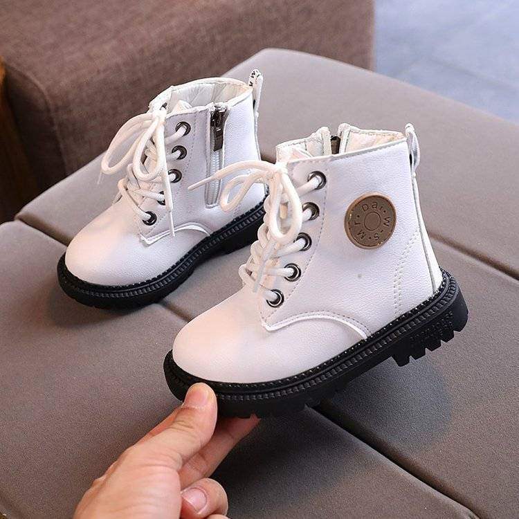 

Children s Martin boots girls baby short boots autumn and winter 2025 new British style boys soft bottom velvet girls versatile 21 yards, inner length 13cm белый