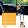 1pc Labrador Retriever Car Mirror Hanging Accessory - Cute Wagging Dog with glasses,Rearview & Pet Companion,Car Interior Decoration