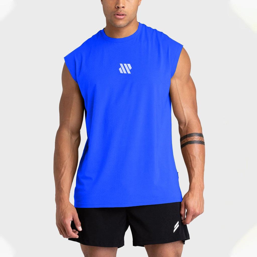Men's Wide Shoulder Sleeveless Sports Tank - Muscle Show Fitness Vest