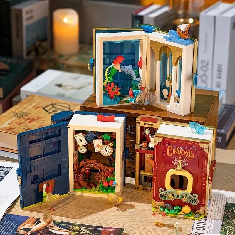 Dream Princess 3D Storybook Building Blocks Books Anime Film MOC Bricks Toys Cute Fairy TalesModel Children Girl Birthday Gifts