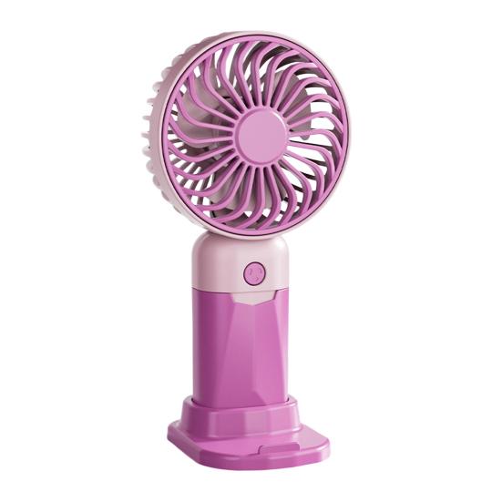 3-Speed Handheld Fan with Phone Holder Quiet USB Rechargeable Mini Personal Desk Fan Portable Travel Outdoor Summer Cooling Fan