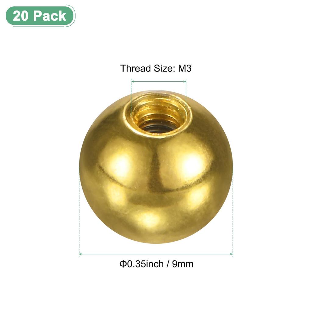 M METERXITY 20pcs Screwed Ballnut Knobs M3x9mm Carbon Steel Women Ballnut Caps for Light