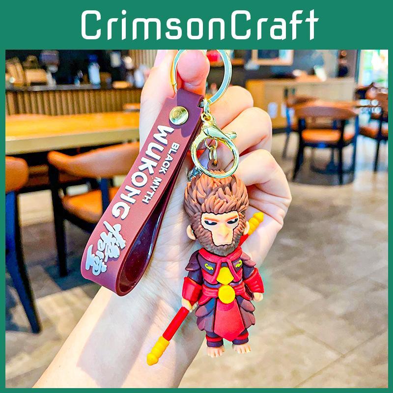 Fun Black Myth Wukong Keychain Durable Silicone Material Perfect For Everyday Use