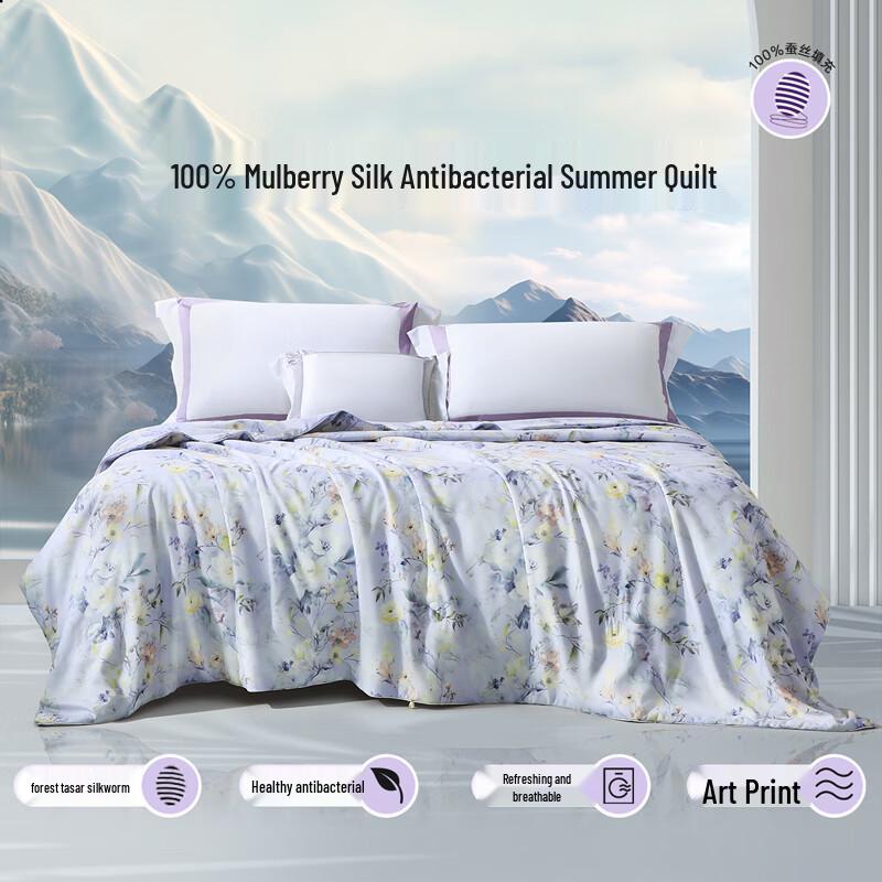 Fuanna 100% Tussah Silk Quilt Double 230x229cm