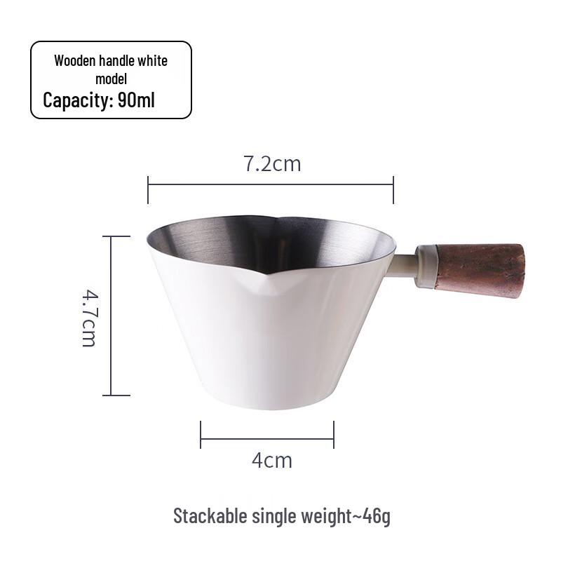 Мерный стакан для экстракции эспрессо с ручкой из грецкого ореха