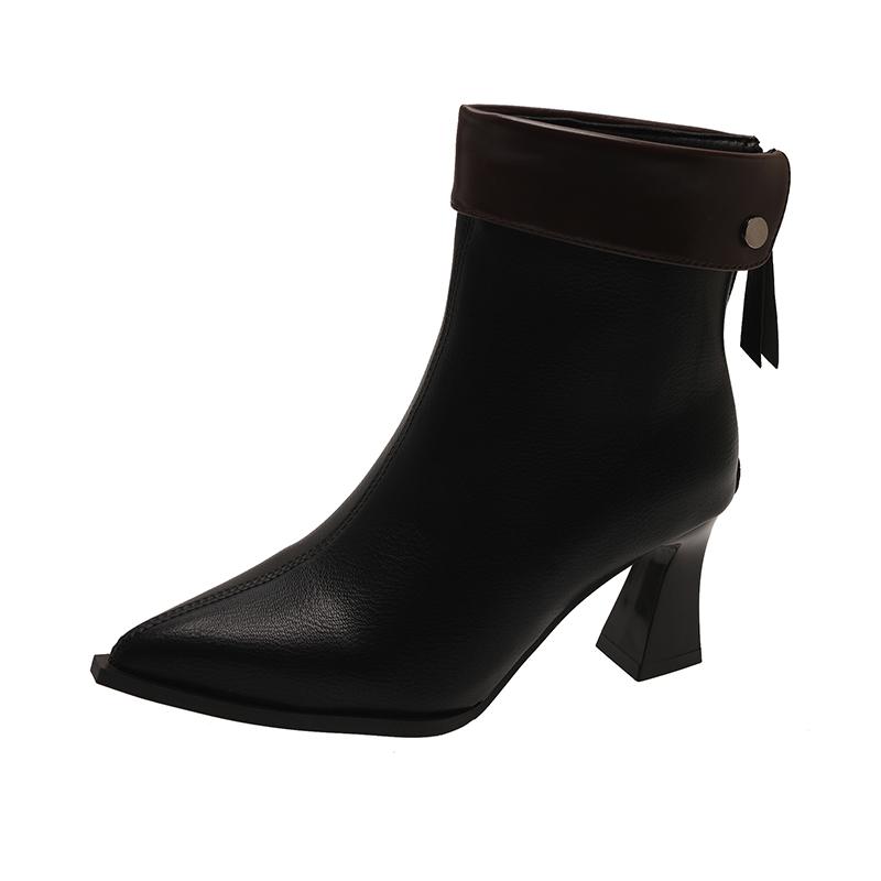 Mode Outdoor Reißverschluss hinten Winter Neue Stiefel für Frau Rutschfest 2024 Hohe Qualität Mode Leopard Damen Stiefeletten Botines Mujer