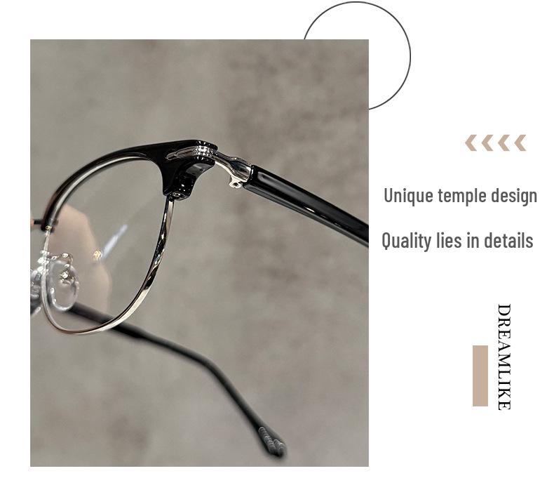 Ultra-Light Semi-Rimless Prescription Glasses for Men & Women - Stylish and Adjustable Eyewear Frames